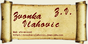 Zvonka Vlahović vizit kartica